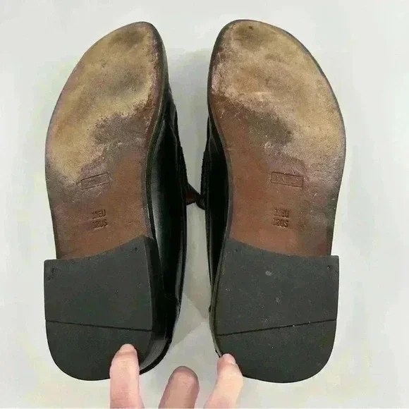 Bally raton mens dress shoes size 12 black Italian leather slip on loafers